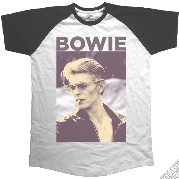 David Bowie - Raglan Smoking (T-Shirt Unisex Tg. L) gioco di Rock Off