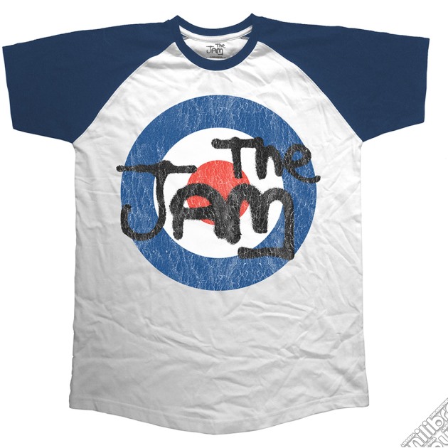 Jam (The) - Raglan Target Logo Distressed (T-Shirt Unisex Tg. L) gioco