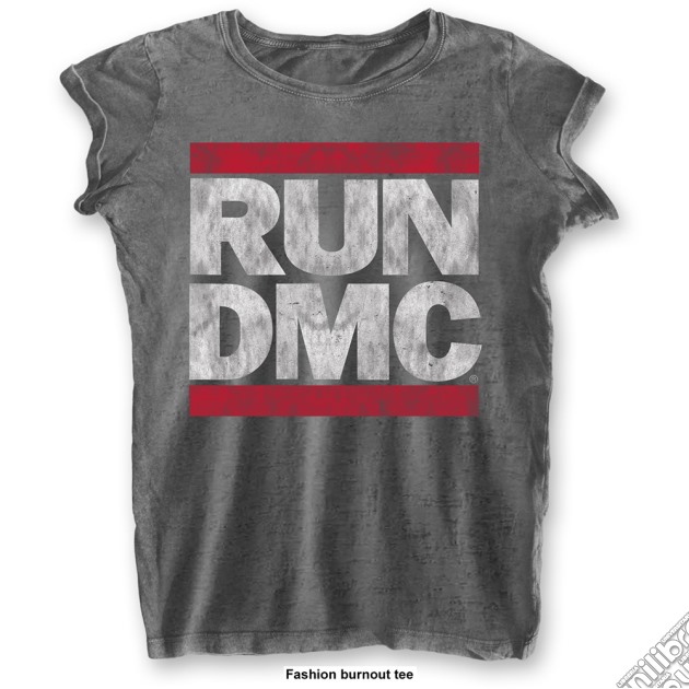 Run Dmc: Dmc Logo Grey (T-Shirt Donna Tg. S) gioco di Rock Off