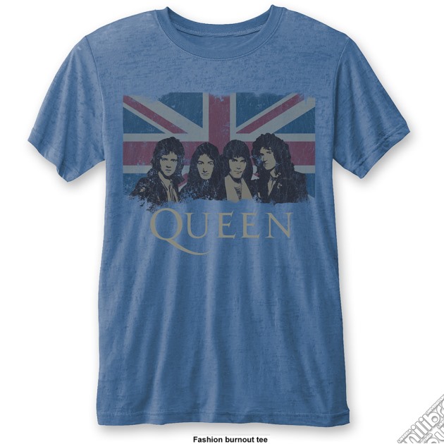 Queen - Vintage Union Jack (T-Shirt Unisex Tg. M) gioco di Rock Off
