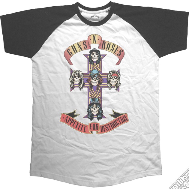 Guns N' Roses - Appetite For Destruction Raglan (T-Shirt Unisex Tg. XL) gioco