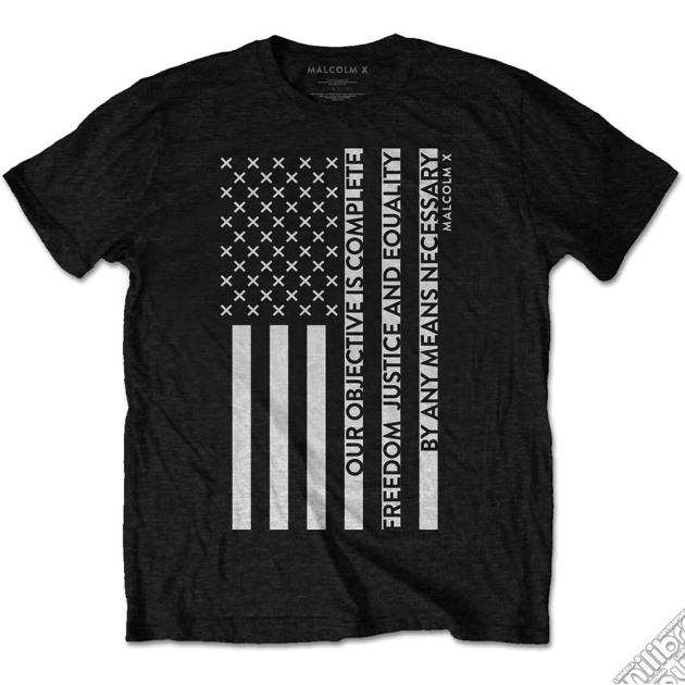 Malcolm X - Freedom Flag (T-Shirt Unisex Tg. L) gioco di Rock Off