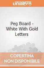 Peg Board - White With Gold Letters gioco