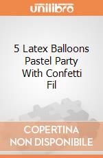 5 Latex Balloons Pastel Party With Confetti Fil gioco