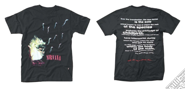 Nirvana - Black Neon Seahorse (T-Shirt Unisex Tg. S) gioco