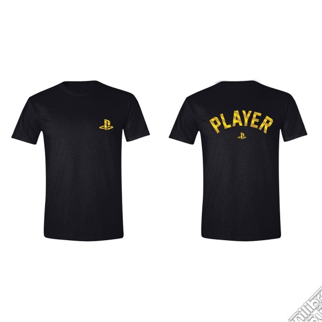 Playstation - Player Gold Foil Black (T-Shirt Unisex Tg. S) gioco di TimeCity