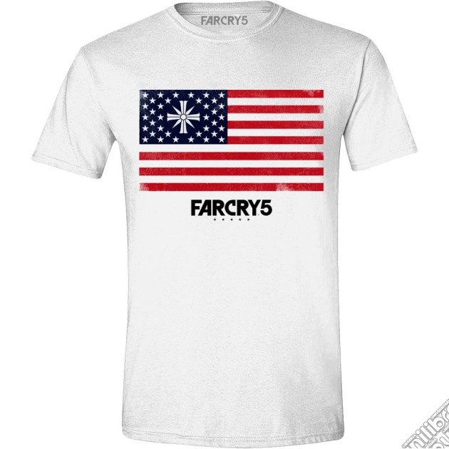 Far Cry 5 - Cult Flag White (T-Shirt Unisex Tg. M) gioco