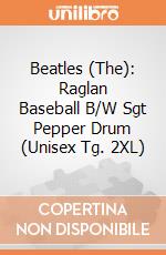Beatles (The): Raglan Baseball B/W Sgt Pepper Drum (Unisex Tg. 2XL) gioco