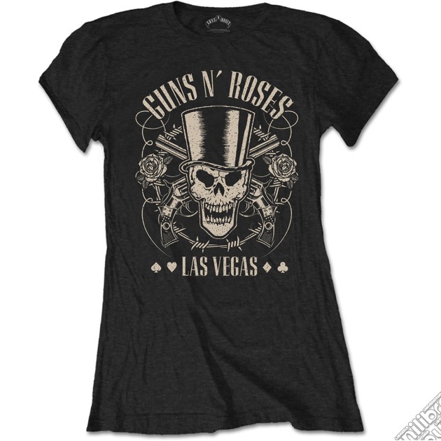 Guns N' Roses: Top Hat, Skull & Pistols Las Vegas (T-Shirt Donna Tg. S) gioco