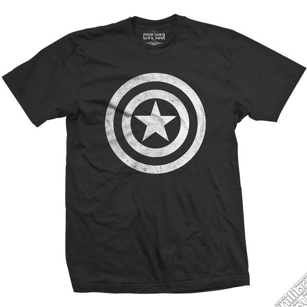 Marvel Comics Men'S Tee: Captain America Civil War Basic Shield Distressed (Medium) gioco