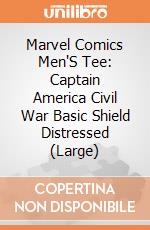 Marvel Comics Men'S Tee: Captain America Civil War Basic Shield Distressed (Large) gioco