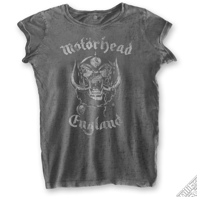 Motorhead: England (Burn Out) (T-Shirt Donna Tg. L) gioco di Rock Off