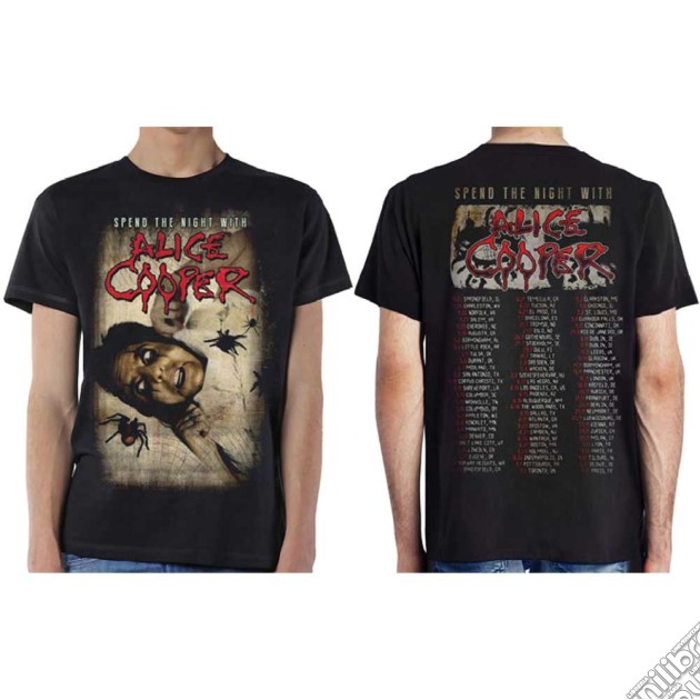 Alice Cooper - Spend The Night With Spiders (Ex Tour/Back Print) (T-Shirt Unisex Tg. S) gioco