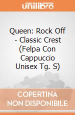 Queen: Rock Off - Classic Crest (Felpa Con Cappuccio Unisex Tg. S) giochi