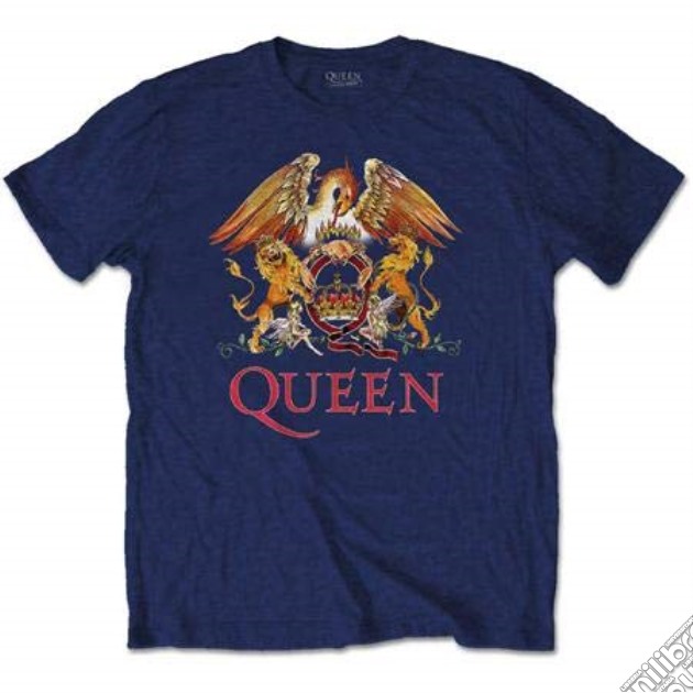 Queen: Classic Crest Blue (T-Shirt Unisex Tg. L) gioco