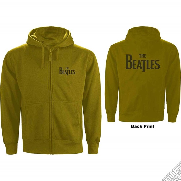Beatles (The) - Drop T Logo Zipped Green (Back Print) (Felpa Con Cappuccio Unisex Tg. M) gioco di Terminal Video
