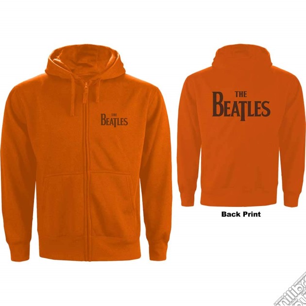 Beatles (The) - Drop T Logo Zipped Orange (Back Print) (Felpa Con Cappuccio Unisex Tg. S) gioco di Terminal Video