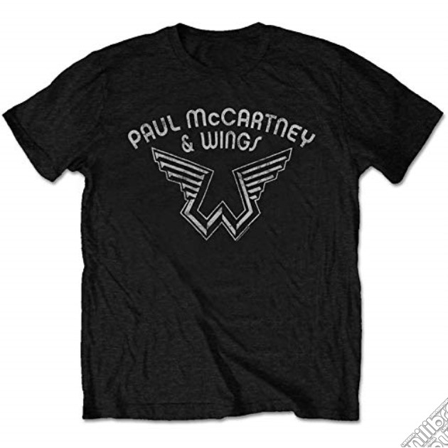 Paul Mccartney: Wings Logo Black (T-Shirt Unisex Tg. S) gioco di Terminal Video