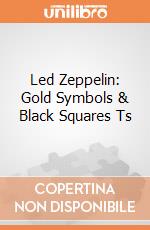 Led Zeppelin: Gold Symbols & Black Squares Ts gioco