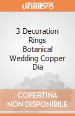 3 Decoration Rings Botanical Wedding Copper Dia gioco