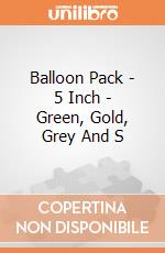 Balloon Pack - 5 Inch - Green, Gold, Grey And S gioco