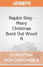 Napkin Ring - Merry Christmas Burnt Out Wood N gioco