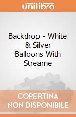 Backdrop - White & Silver Balloons With Streame gioco