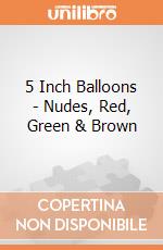 5 Inch Balloons - Nudes, Red, Green & Brown gioco