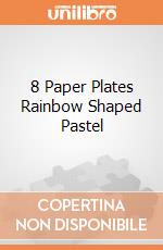 8 Paper Plates Rainbow Shaped Pastel gioco