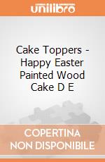 Cake Toppers - Happy Easter Painted Wood Cake D E gioco