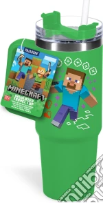 Minecraft: Paladone - Green (Bicchiere Da Viaggio Con Cannuccia 900 Ml) giochi