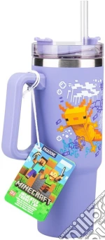 Minecraft: Paladone - Purple (Bicchiere Da Viaggio Con Cannuccia 900 Ml) giochi