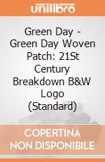 Green Day - Green Day Woven Patch: 21St Century Breakdown B&W Logo (Standard) giochi