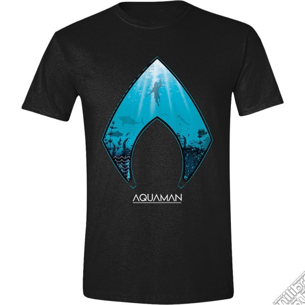 Aquaman - Ocean Logo Black (T-Shirt Unisex Tg. S) gioco