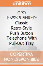 GPO 1929SPUSHRED: Classic Retro-Style Push Button Telephone With Pull-Out Tray gioco di Gpo