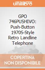 GPO 746PUSHIVO: Push-Button 1970S-Style Retro Landline Telephone gioco di Gpo