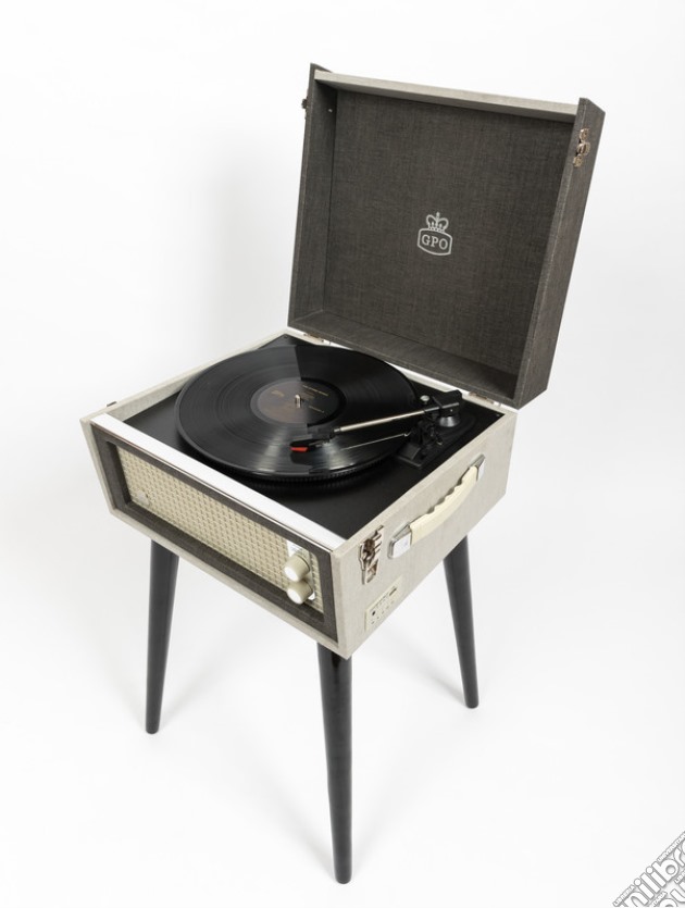 GPO BERMUDAGRY: Retro Stand-Alone Turntable With Bluetooth Transmitter And Built-In Speakers gioco di Gpo