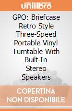 GPO: Briefcase Retro Style Three-Speed Portable Vinyl Turntable With Built-In Stereo Speakers giochi