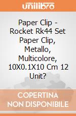 Paper Clip - Rocket Rk44 Set Paper Clip, Metallo, Multicolore, 10X0.1X10 Cm 12 Unit? giochi