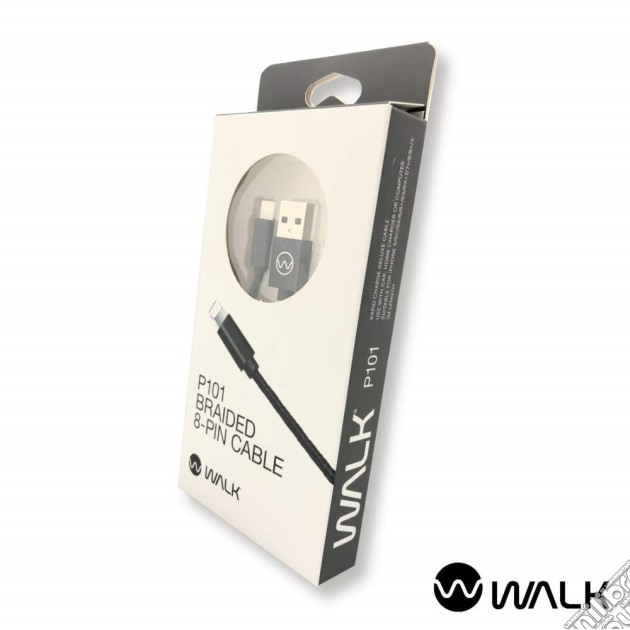 Walk: Nylon Braided 8-Pin Cable / Cavo Di Ricarica In Nylon 8 Pin, 1 m. gioco