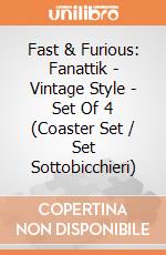 Fast & Furious: Fanattik - Vintage Style - Set Of 4 (Coaster Set / Set Sottobicchieri) giochi