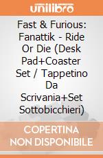 Fast & Furious: Fanattik - Ride Or Die (Desk Pad+Coaster Set / Tappetino Da Scrivania+Set Sottobicchieri) giochi