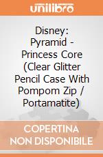 Disney: Pyramid - Princess Core (Clear Glitter Pencil Case With Pompom Zip / Portamatite) giochi