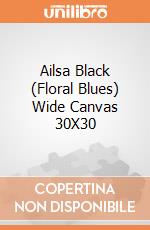 Ailsa Black (Floral Blues) Wide Canvas 30X30 giochi