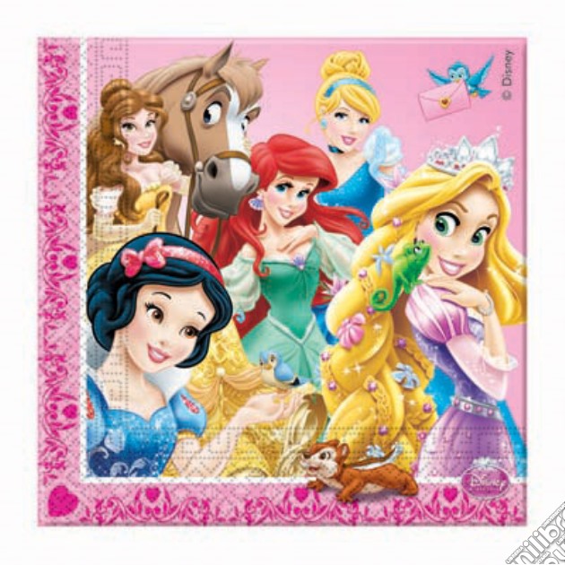 Principesse Disney - Animali - 20 Tovaglioli Di Carta gioco di Como Giochi
