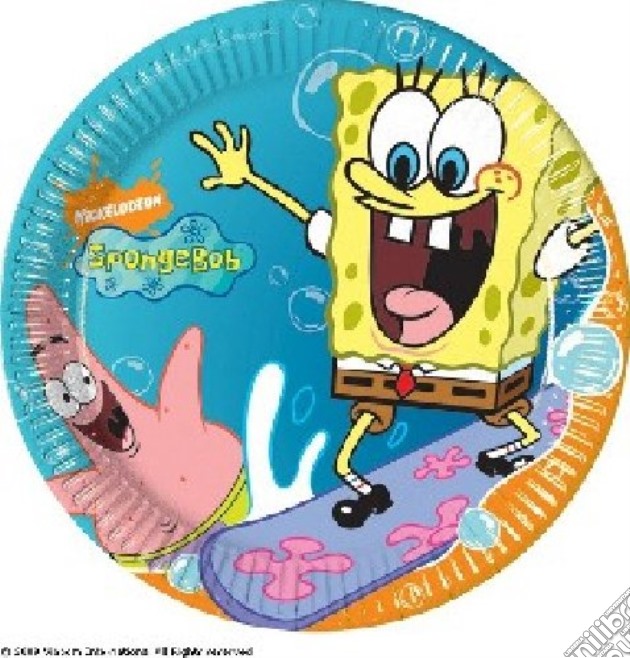 Spongebob - Set 10 Piatti Cm 20 gioco di Como Giochi