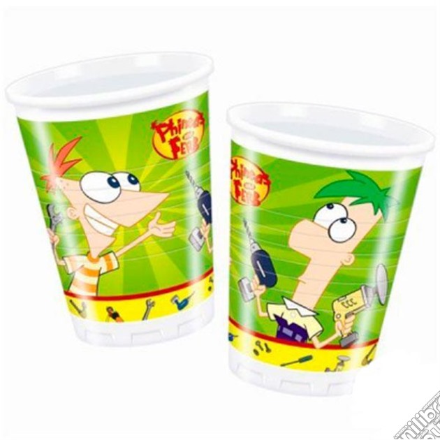 Phineas And Ferb - 10 Bicchieri Di Plastica gioco di Como Giochi