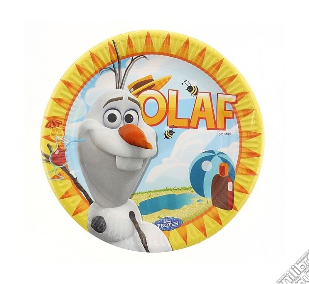 Frozen - Olaf - 8 Piatti 23 Cm gioco di Como Giochi