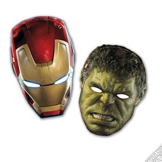 Marvel: Avengers - Age Of Ultron - 6 Maschere Hulk / Iron Man gioco di Como Giochi