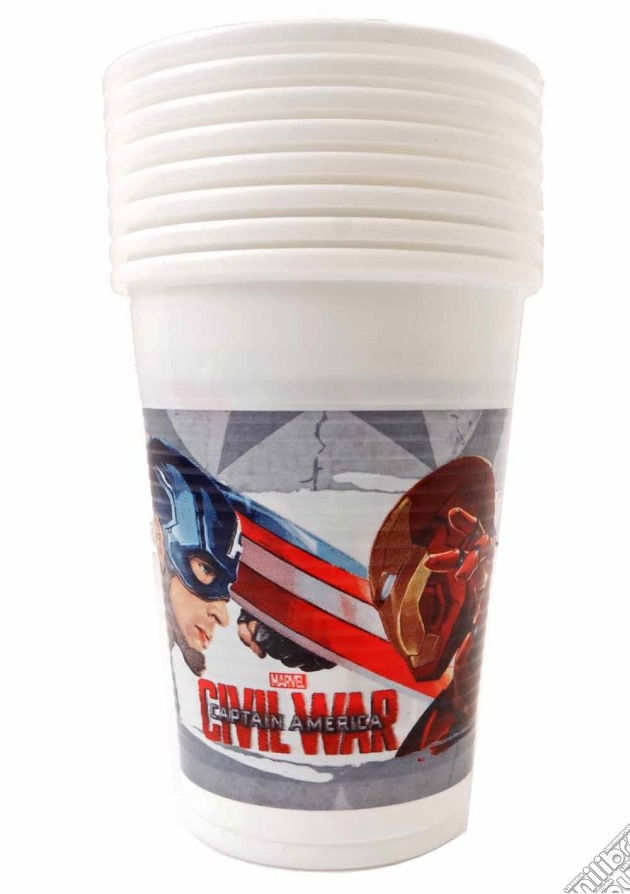 Captain America - Civil War - 8 Bicchieri Plastica 200 Ml gioco